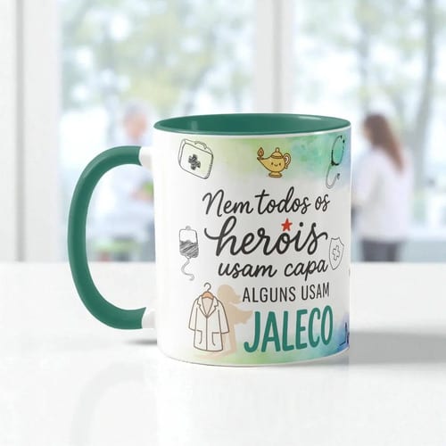 Caneca Personalizada Enfermagem Presente Enfermeira Pronta Entrega - Profissões (Enfermeiro(a))