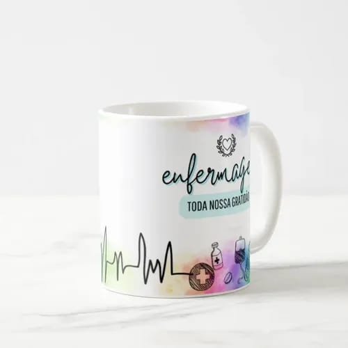 Caneca Profissão Enfermagem Hospital Toda Nossa Gratidão