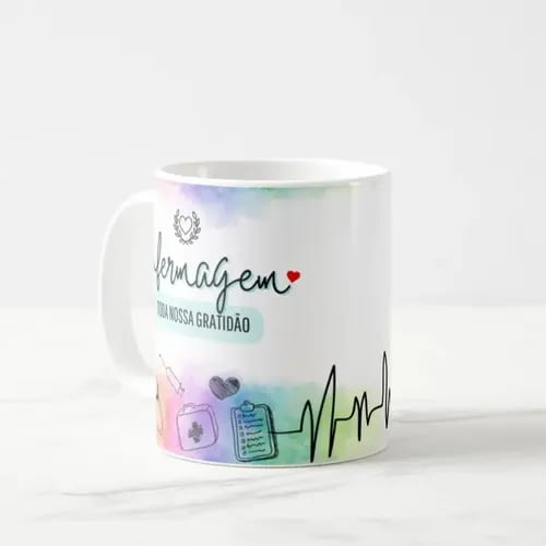 Caneca Profissão Enfermagem Hospital Toda Nossa Gratidão