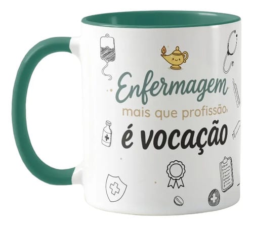 Caneca Personalizada Enfermagem Presente Mais Que Vocação - Profissões (Enfermeiro(a))