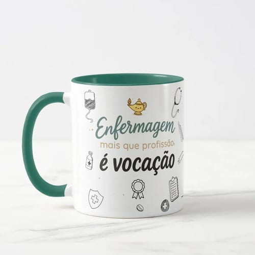 Caneca Personalizada Enfermagem Presente Mais Que Vocação