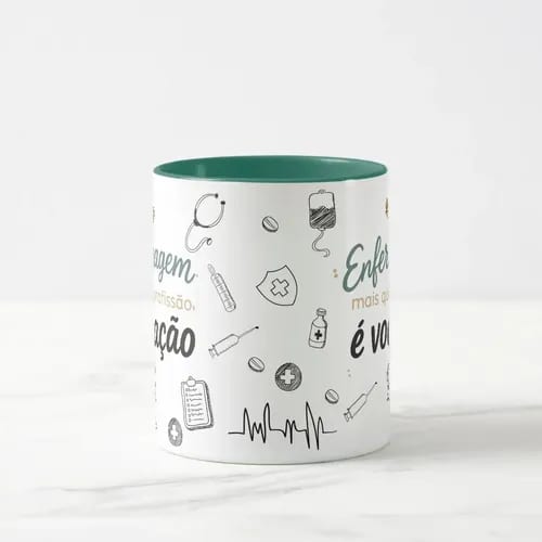 Caneca Personalizada Enfermagem Presente Mais Que Vocação