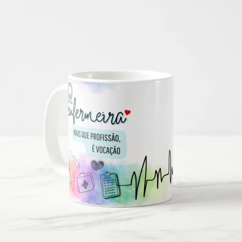 Caneca Personalizada Enfermagem Presente Gratidão Enfermeira