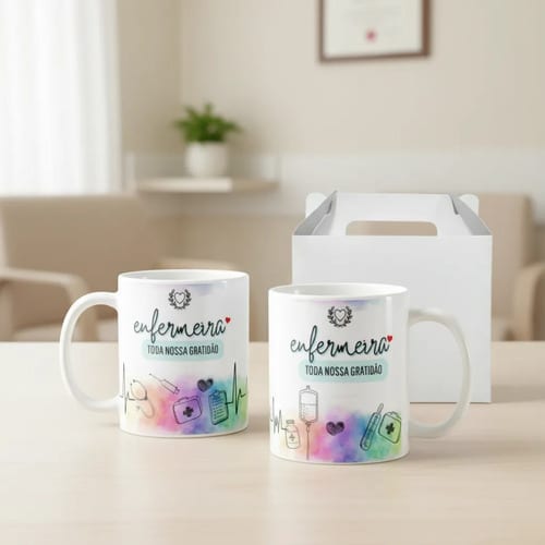 Caneca Personalizada Enfermagem Presente Gratidão Enfermeira - Profissões (Enfermeiro(a))
