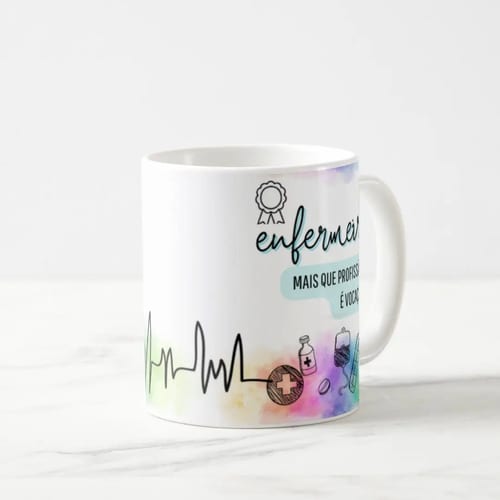 Caneca Personalizada Enfermagem Presente Gratidão Enfermeira