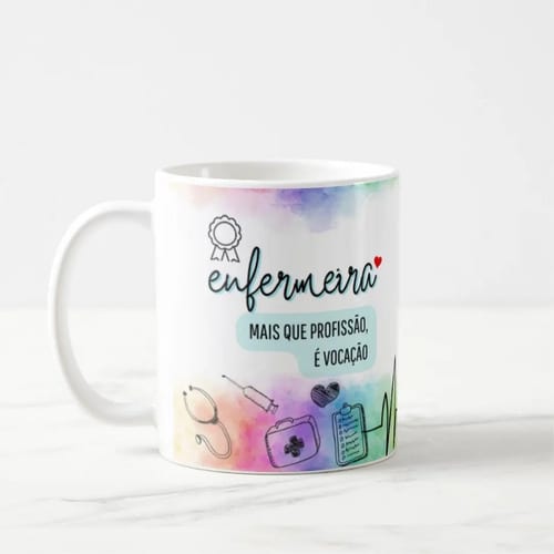 Caneca Personalizada Enfermagem Presente Gratidão Enfermeira