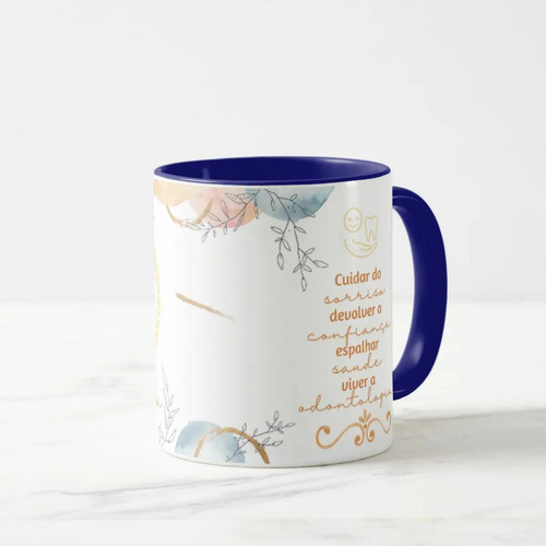 Caneca Odontologia Presente Formatura Lembrança Delicada