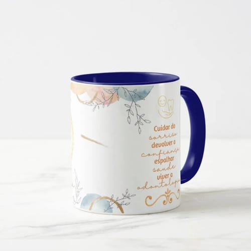 Caneca Odontologia Presente Formatura Lembrança Delicada