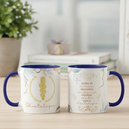 Caneca Odontologia Presente Formatura Lembrança Delicada - Profissões (Dentista)