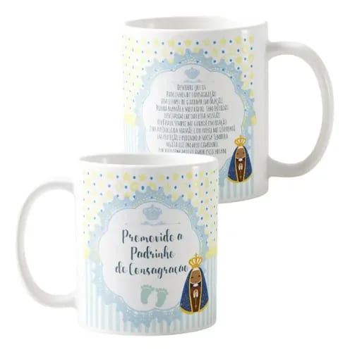 Caneca Presente Padrinho de Consagração Pronta Entrega