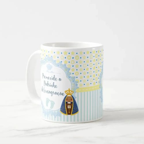 Caneca Presente Padrinho de Consagração Pronta Entrega