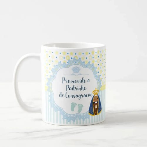 Caneca Presente Padrinho de Consagração Pronta Entrega