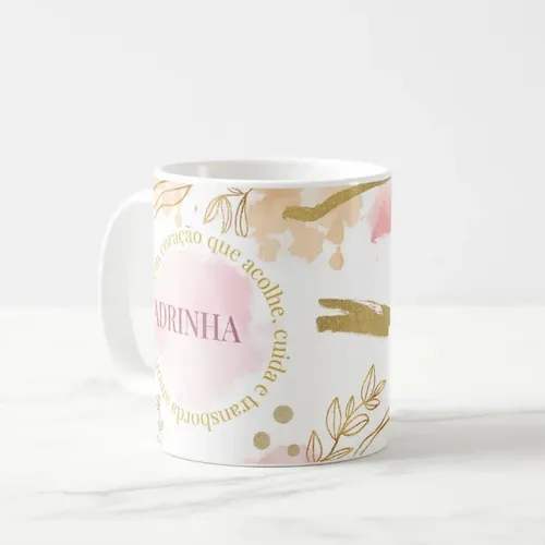Caneca Feminina Madrinha Presente Coração de Madrinha