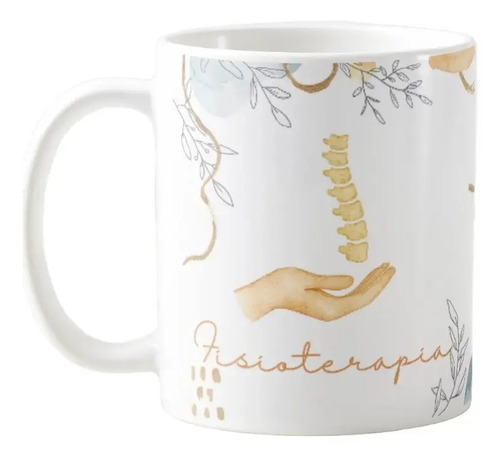 Caneca Profissão Presente Dia da Fisioterapeuta Aquarela - Profissões (Fisioterapeuta)