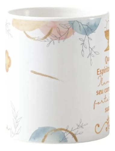 Kit 2 Canecas Cerâmica Católica Crismando 325ml