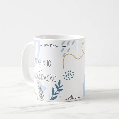 Caneca Personalizada Padrinho de Consagração Minimalista