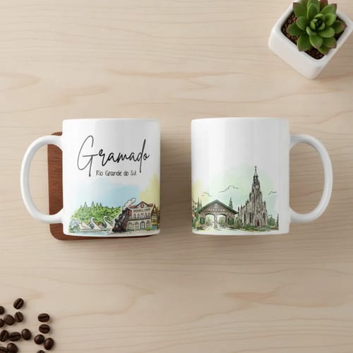 Caneca Lembrança Cidade de Gramado - Rio Grande do Sul