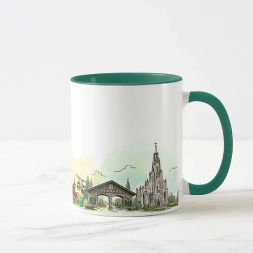 Caneca Lembrança Cidade de Gramado - Rio Grande do Sul - Verde Escuro