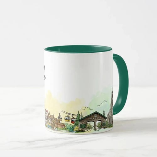 Caneca Lembrança Cidade de Gramado - Rio Grande do Sul - Verde Escuro