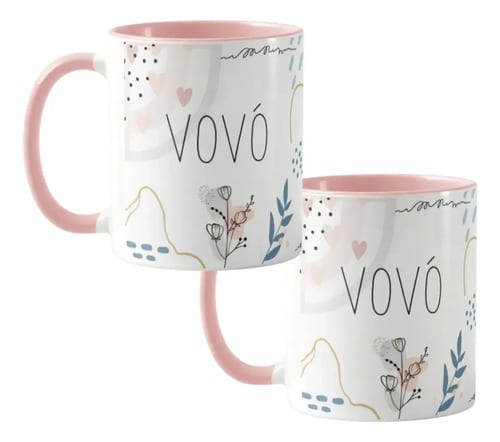 Kit 2 Canecas Personalizadas Avó Presente Especial para as Vovós - Família (Avó e Avô)