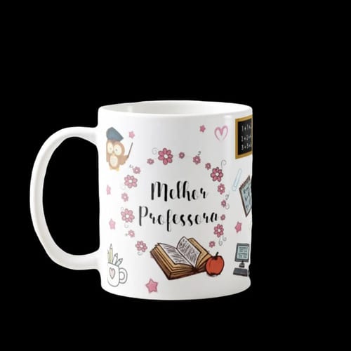 Kit 2 Canecas Personalizadas Professora Presente Melhor Professora