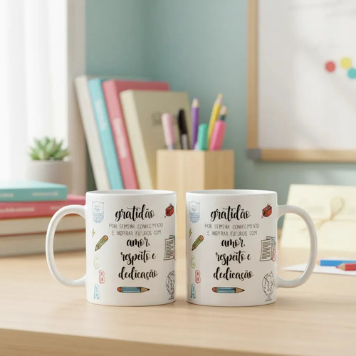 Kit 2 Canecas Lembrancinhas Professor Canecas Personalizadas Agradecimento