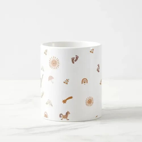 Kit Baby Boho - 2 Canecas Anúncio de Grávidez Vovó e Vovó