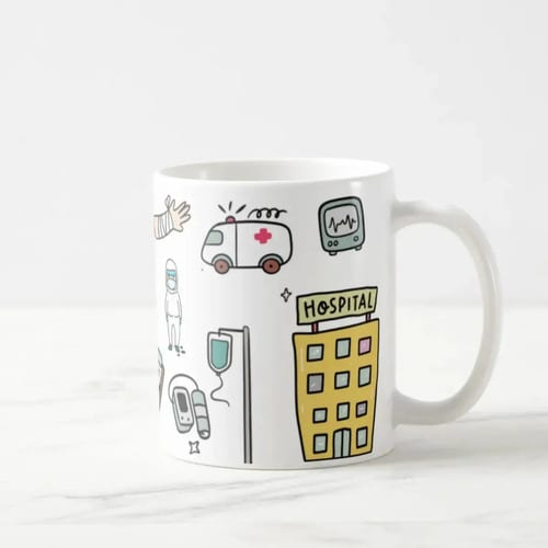 Kit 2 Canecas Personalizadas Enfermagem Cerâmica Presente Enfermeiro