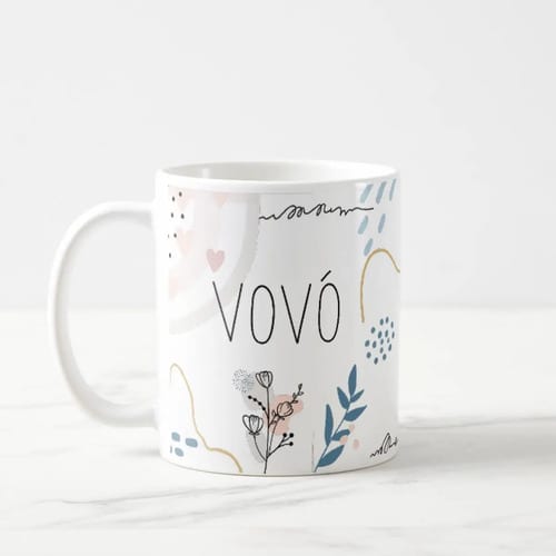Kit para Avós - Canecas Cerâmica Vovó e Vovô – Presente Pronta entrega + caixinha inclusa