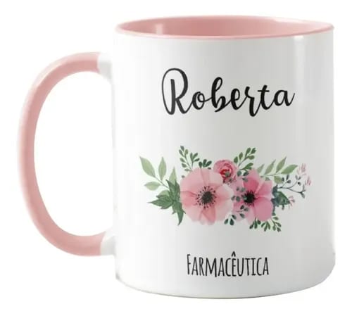 Caneca Personalizada Farmácia Profissão Farmacêutica - Profissões (Farmacêutico(a))
