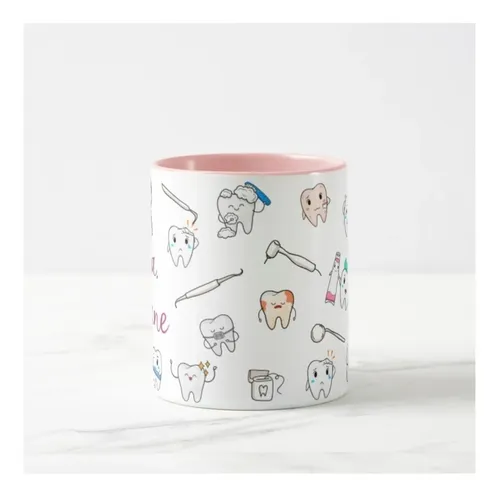 Caneca Dentista Odontologista Com Nome
