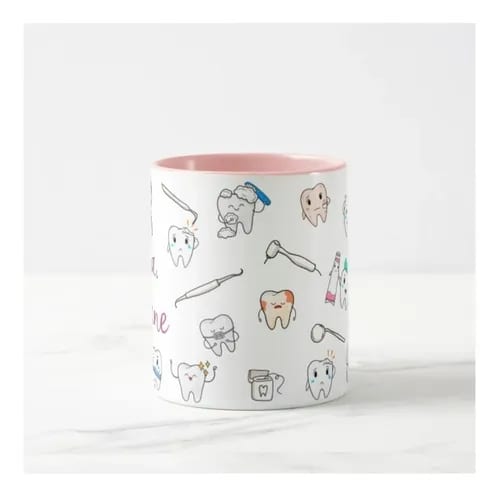 Caneca Dentista Odontologista Com Nome