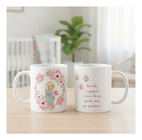 Caneca Personalizada para Grávida - Dia das Mães - Família (Mãe)