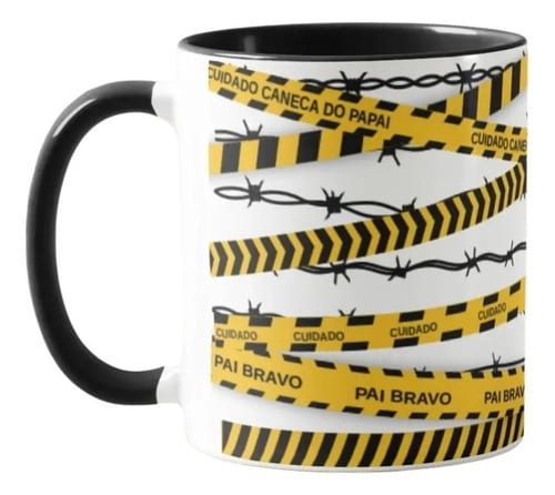 Caneca Personalizada de Presente para o Pai Bravo e Protetor - Família (Pai)