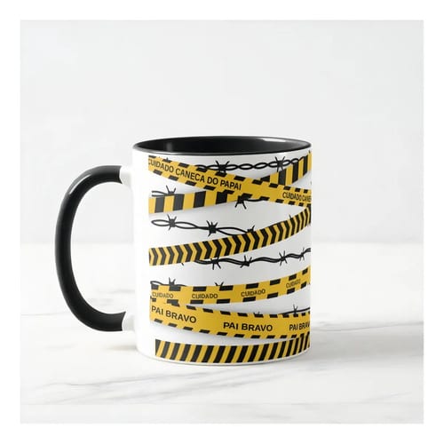 Caneca Personalizada de Presente para o Pai Bravo e Protetor