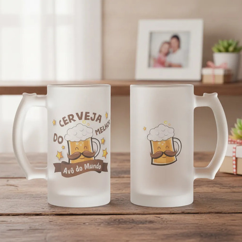 Copo Cerveja Chopp Presente Criativo Melhor Avô Vovô - Família (Avó/Avô)