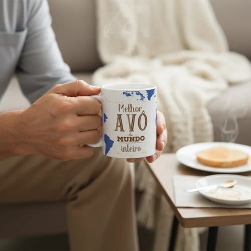 Caneca Presente Para Melhor Avô do Mundo Inteiro