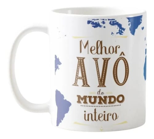 Caneca Presente Para Melhor Avô do Mundo Inteiro - Família (Avô)