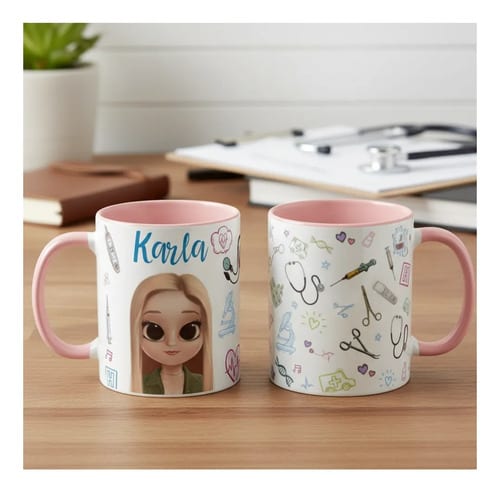 Caneca Profissão Enfermagem Presente Criativo Enfermeira - Profissões (Enfermagem)