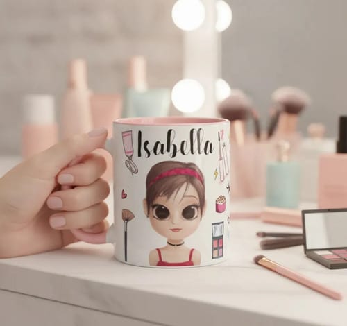 Caneca para Maquiadora Presente Criativo para Mulher Vaidosa
