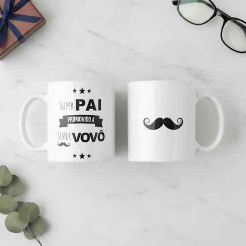 Caneca Personalizada Anúncio de Gravidez Promovido a Vovô - Anúncio de Gravidez (Avô)