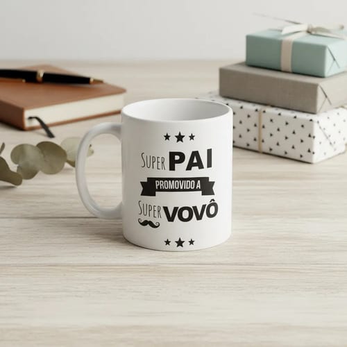 Caneca Personalizada Anúncio de Gravidez Promovido a Vovô