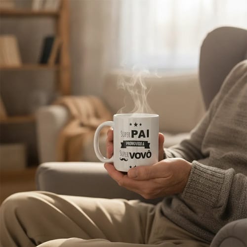 Caneca Personalizada Anúncio de Gravidez Promovido a Vovô