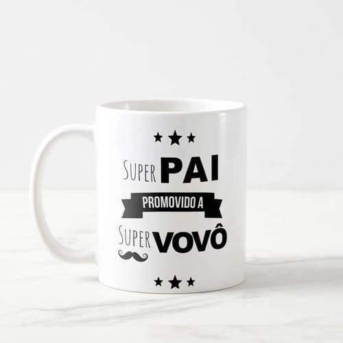 Caneca Personalizada Anúncio de Gravidez Promovido a Vovô