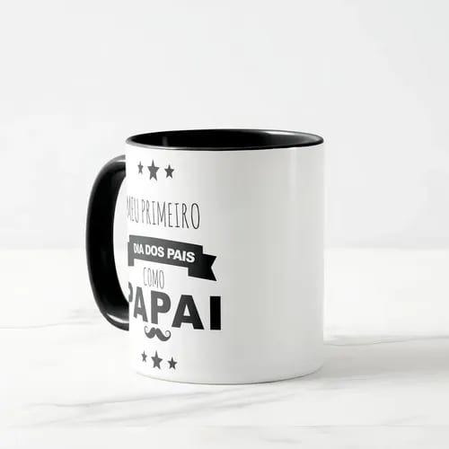 Caneca Personalizada Primeiro Dia dos Pais Como Papai