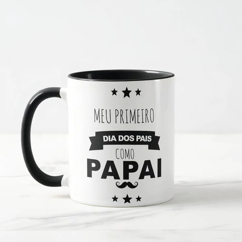 Caneca Personalizada Primeiro Dia dos Pais Como Papai - Família (Pai)