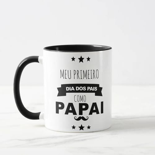 Caneca Personalizada Primeiro Dia dos Pais Como Papai - Família (Pai)