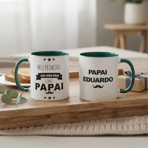 Caneca Meu Primeiro Dia Dos Pais Como Papai - Família (Pai)