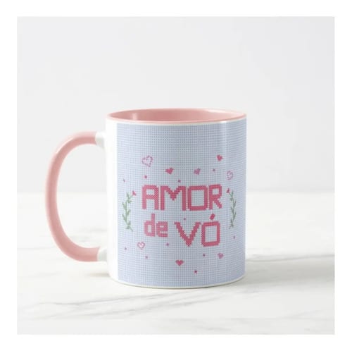 Caneca Present Avó Amor de Vó Bordado