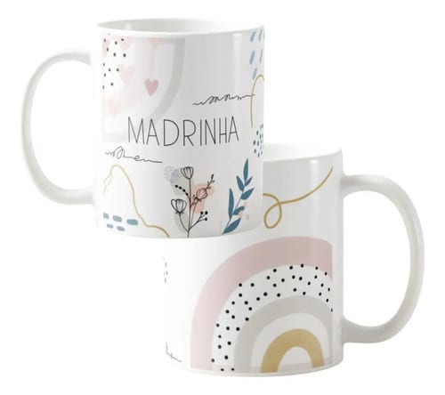 Caneca Presente Para Madrinha Batizado Crisma Casamento Branco Kit 2 Madrinhas Caneca Presente Para Madrinha Batizado Crisma Casamento Branco Kit 2 Madrinhas